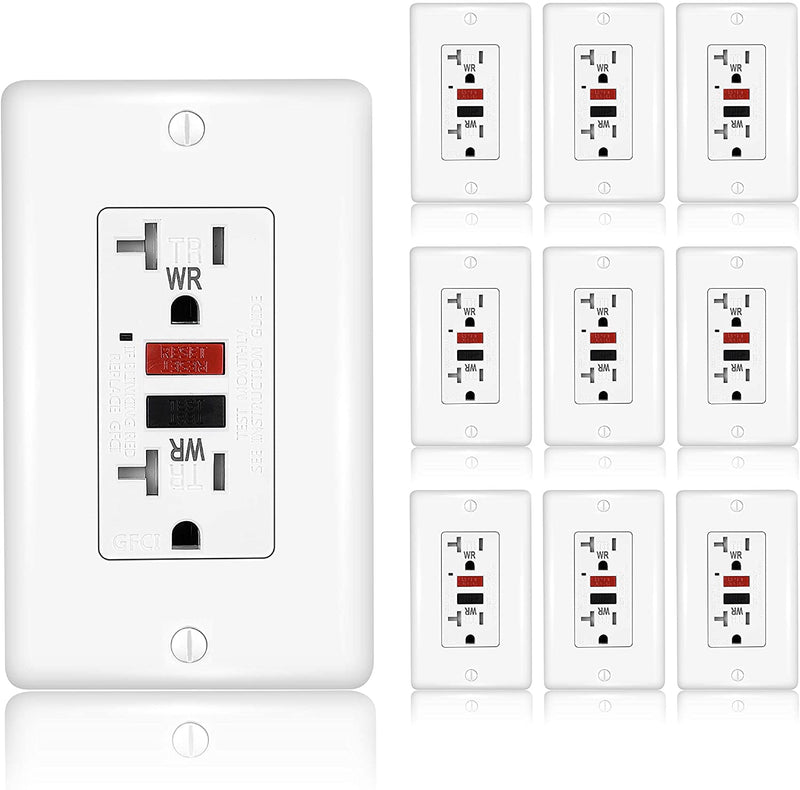 20 Amp Self-Test Tamper and Weather Resistant GFCI Outlet