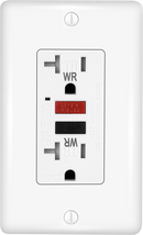 20 Amp Self-Test Tamper and Weather Resistant GFCI Outlet