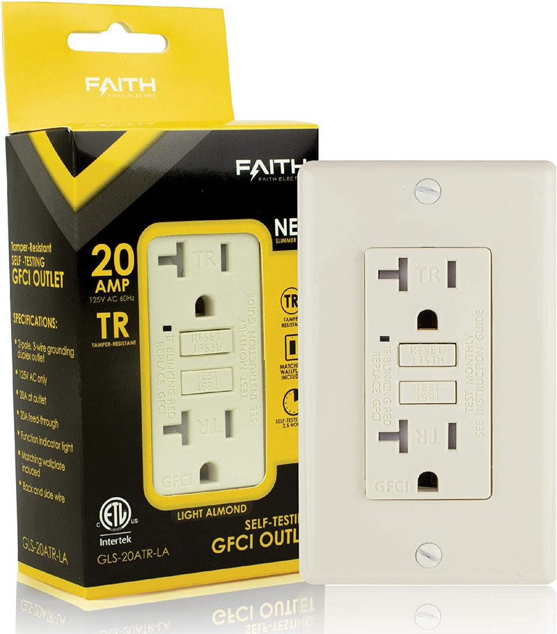 20 Amp Self-Test Tamper Resistant GFCI Outlet