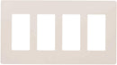 4-Gang Decorator/Rocker Screwless Wall Plate