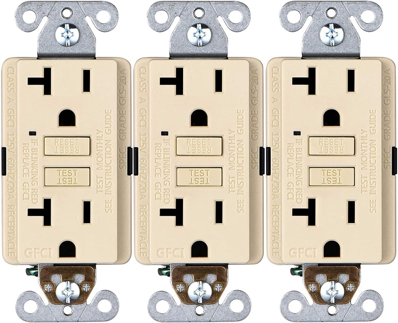 20 Amp Self-Test GFCI Outlet (3-Pack)