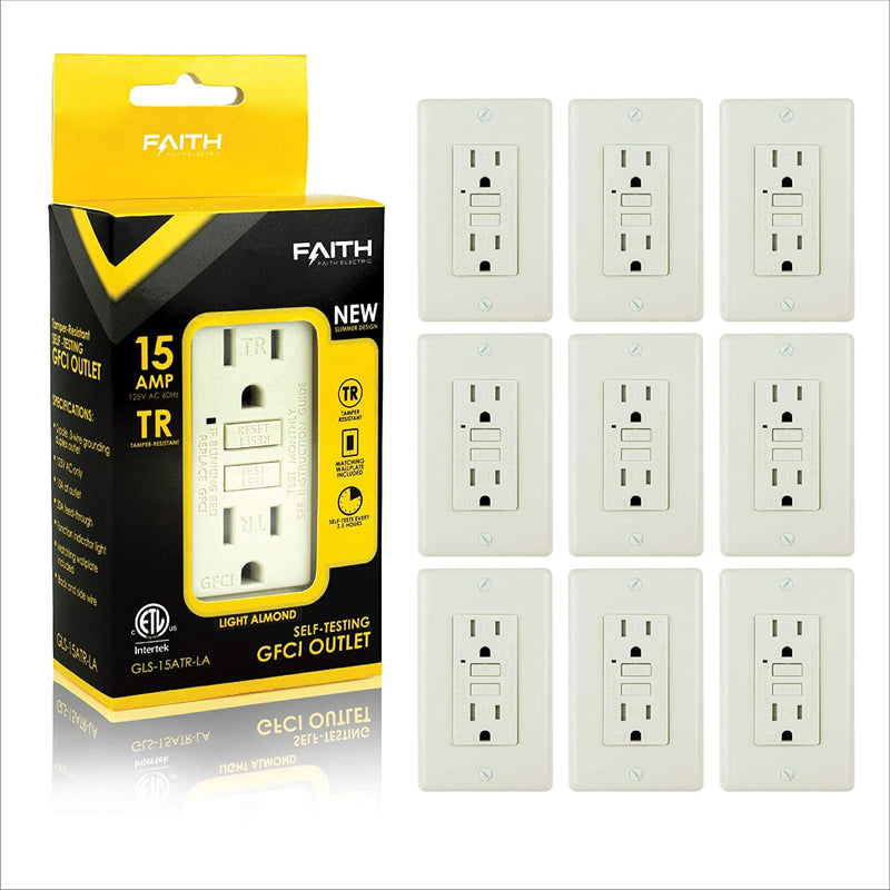 15 Amp Self-Test Tamper Resistant GFCI Outlet