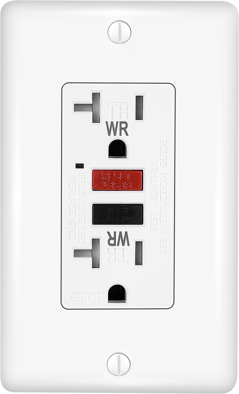 20 Amp Self-Test Tamper and Weather Resistant GFCI Outlet