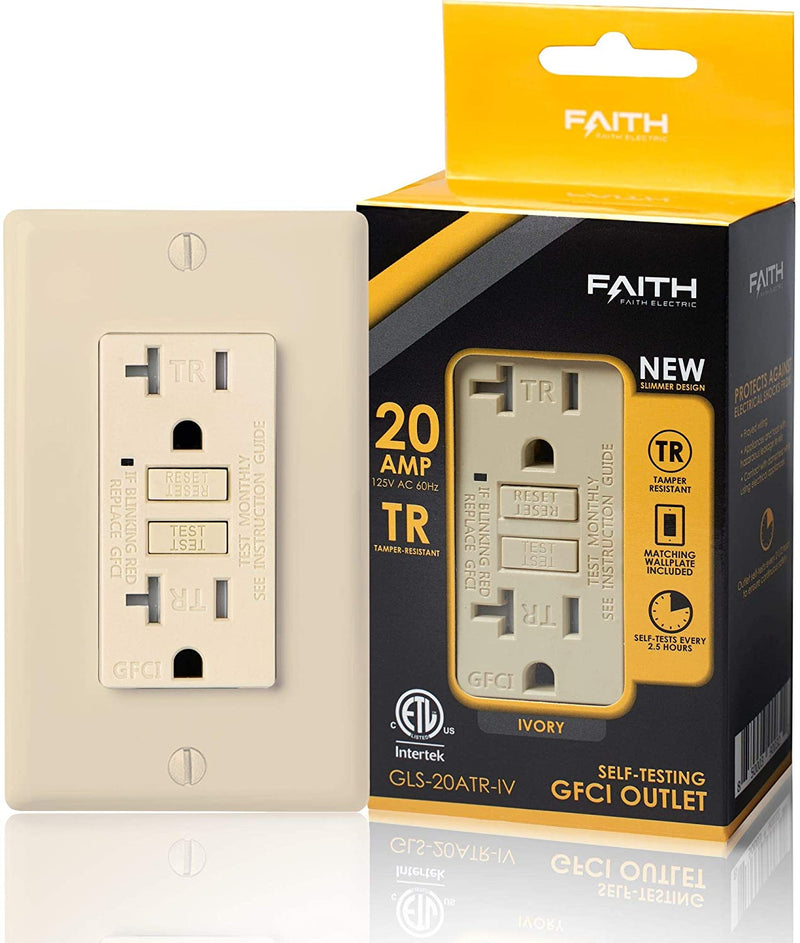 20 Amp Self-Test Tamper Resistant GFCI Outlet