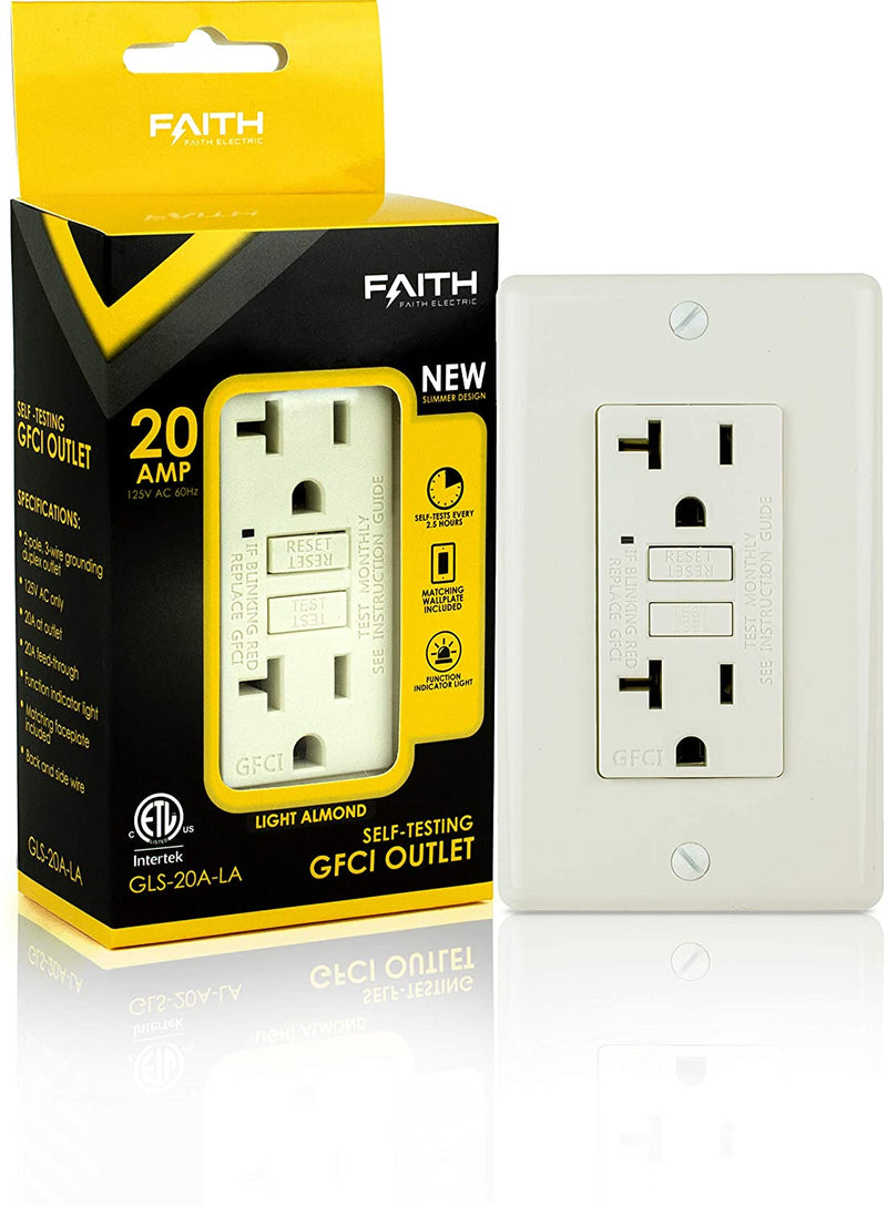 20 Amp Self-Test GFCI Outlet