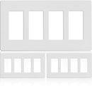 4-Gang Decorator/Rocker Screwless Wall Plate