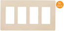 4-Gang Decorator/Rocker Screwless Wall Plate