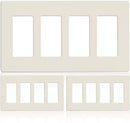 4-Gang Decorator/Rocker Screwless Wall Plate