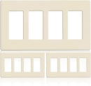 4-Gang Decorator/Rocker Screwless Wall Plate