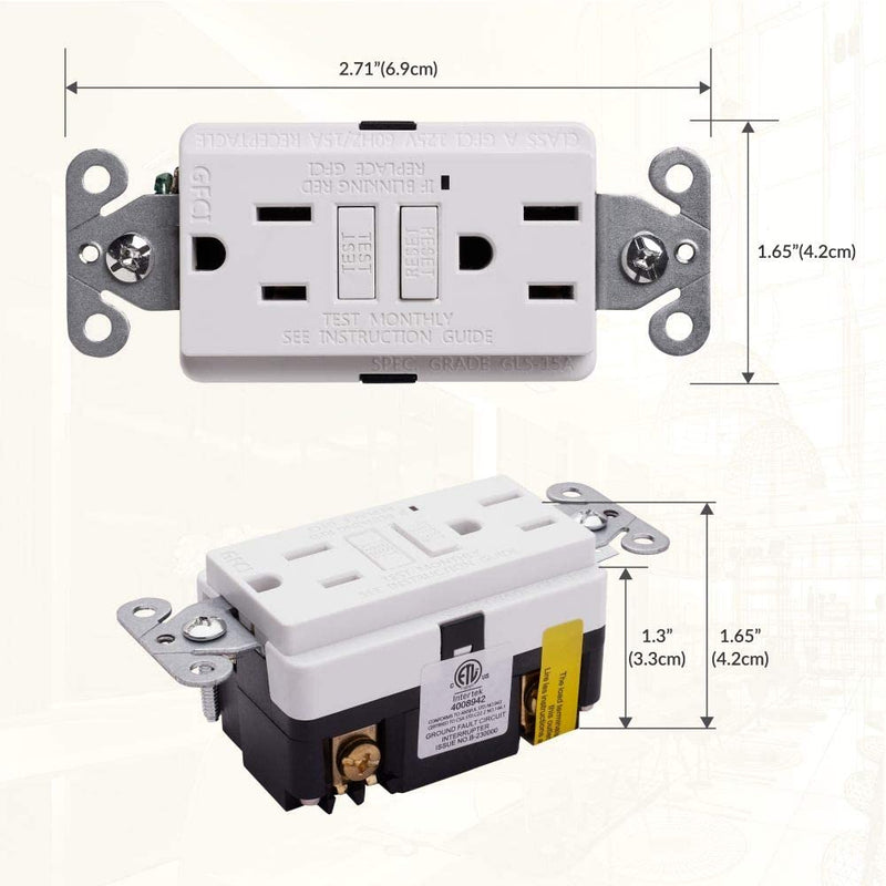 15 Amp Self-Test GFCI Outlet (3-Pack)