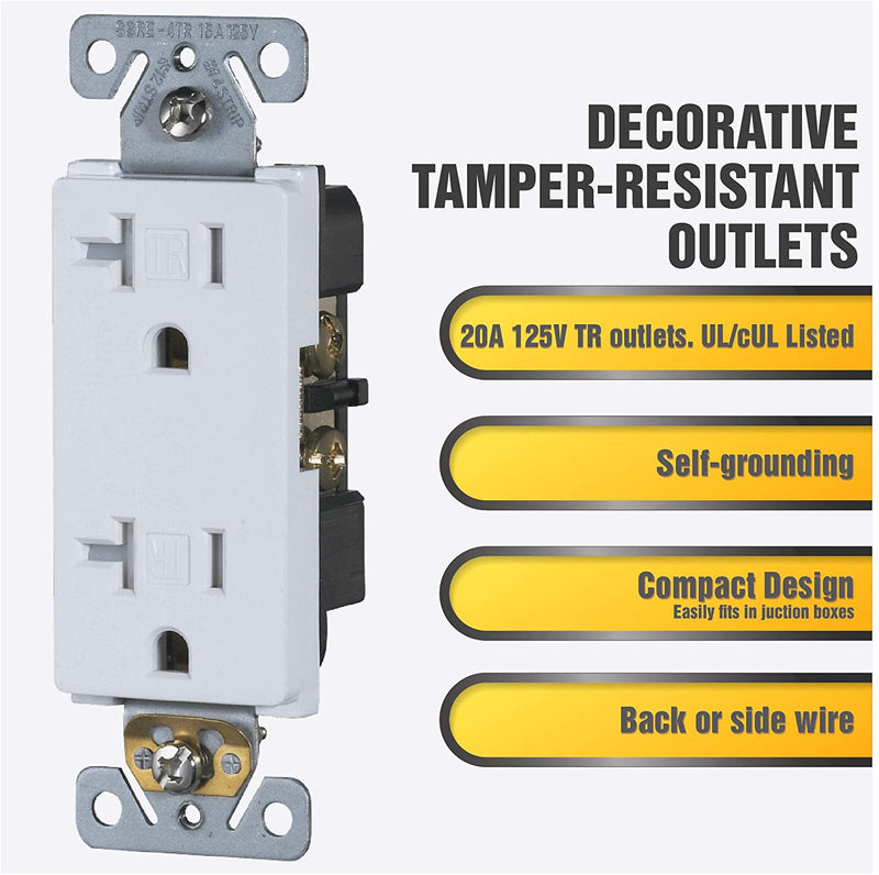 20 Amp Tamper Resistant Decorator Outlet