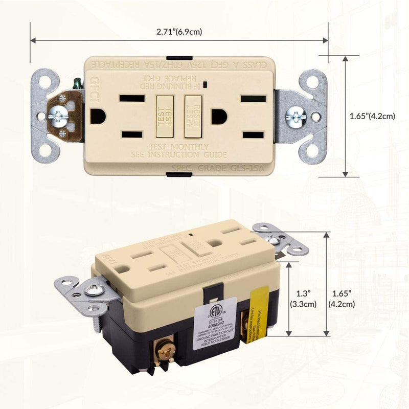 15 Amp Self-Test GFCI Outlet