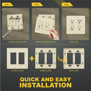 2-Gang Decorator/Rocker Screwless Wall Plate