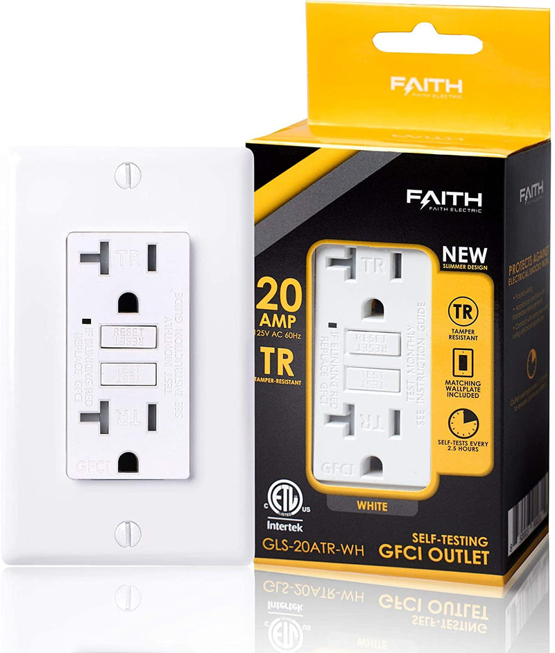 20 Amp Self-Test Tamper Resistant GFCI Outlet