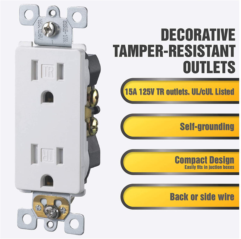 15 Amp Tamper Resistant Decorator Outlet