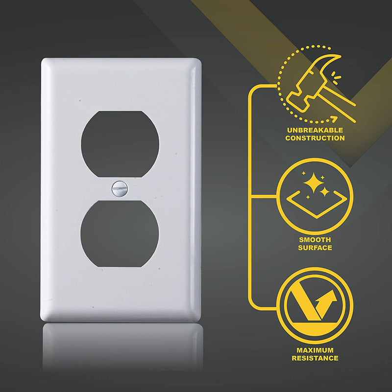 1-Gang Duplex Outlet Wall Plate