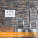 3-Gang Decorator/Rocker Screwless Wall Plate