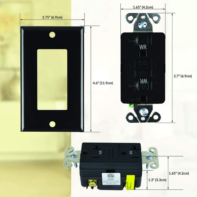 20 Amp Self-Test Tamper and Weather Resistant GFCI Outlet