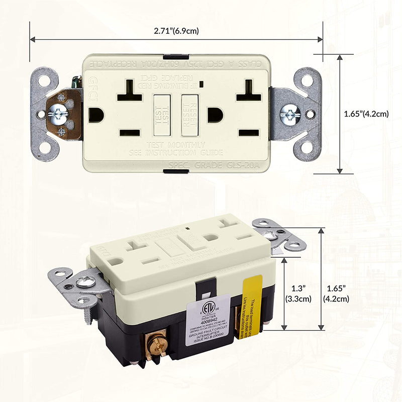 20 Amp Self-Test GFCI Outlet (3-Pack)