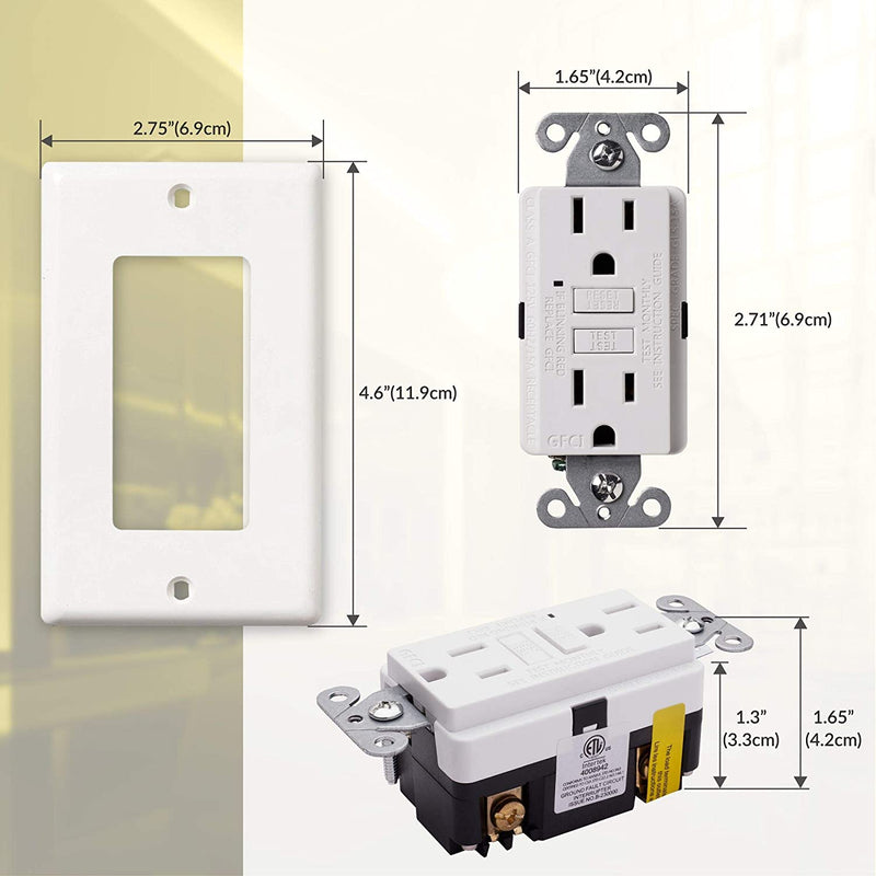 15 Amp Self-Test GFCI Outlet