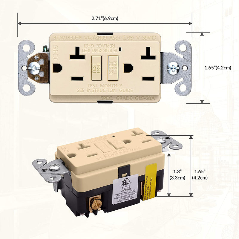 20 Amp Self-Test GFCI Outlet