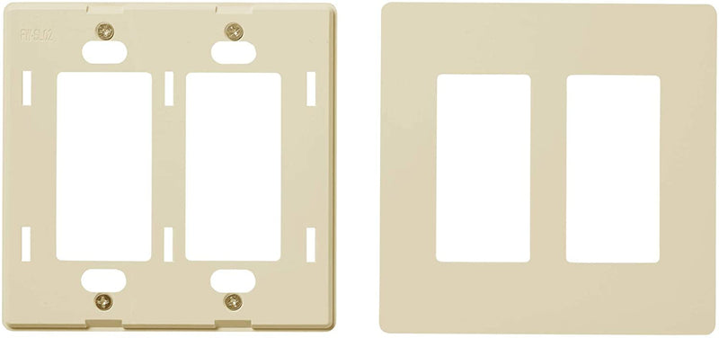 2-Gang Decorator/Rocker Screwless Wall Plate