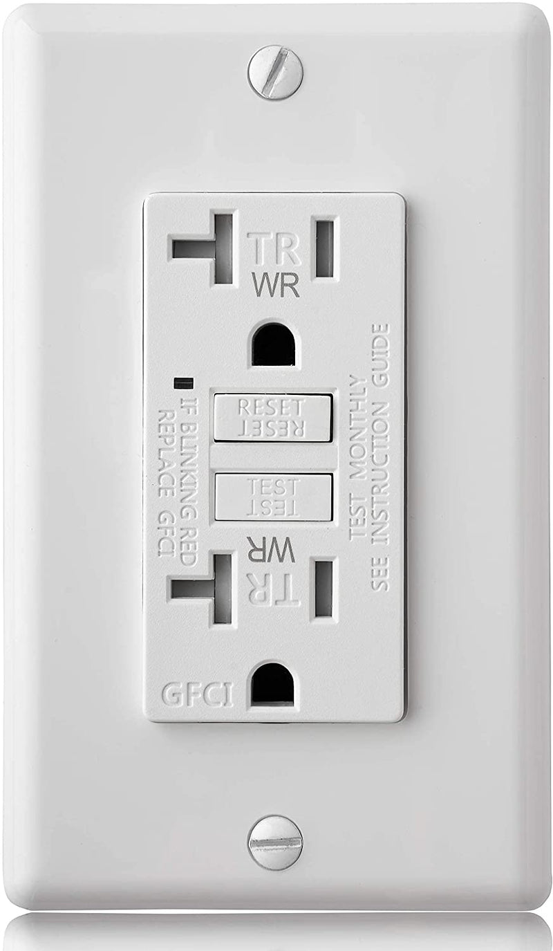 20 Amp Self-Test Tamper and Weather Resistant GFCI Outlet