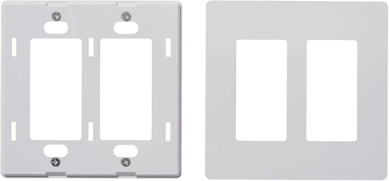 2-Gang Decorator/Rocker Screwless Wall Plate