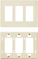 3-Gang Decorator/Rocker Screwless Wall Plate