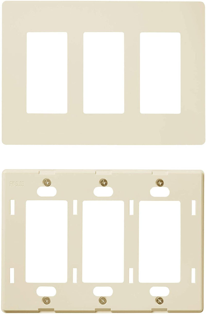 3-Gang Decorator/Rocker Screwless Wall Plate