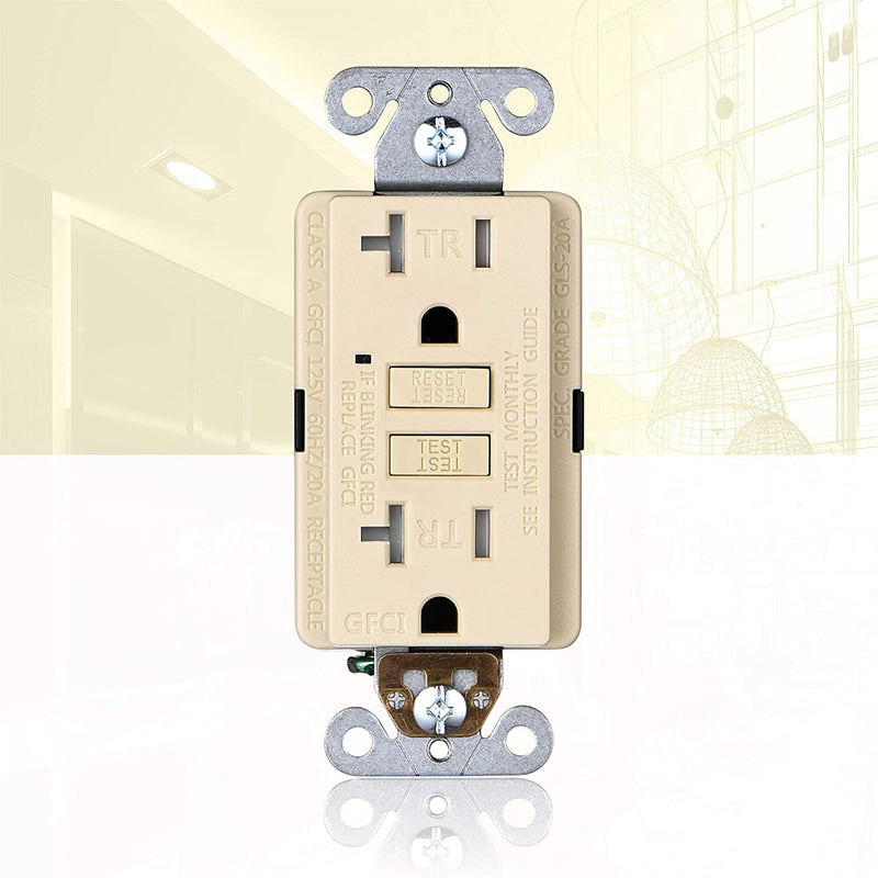 20 Amp Self-Test Tamper Resistant GFCI Outlet