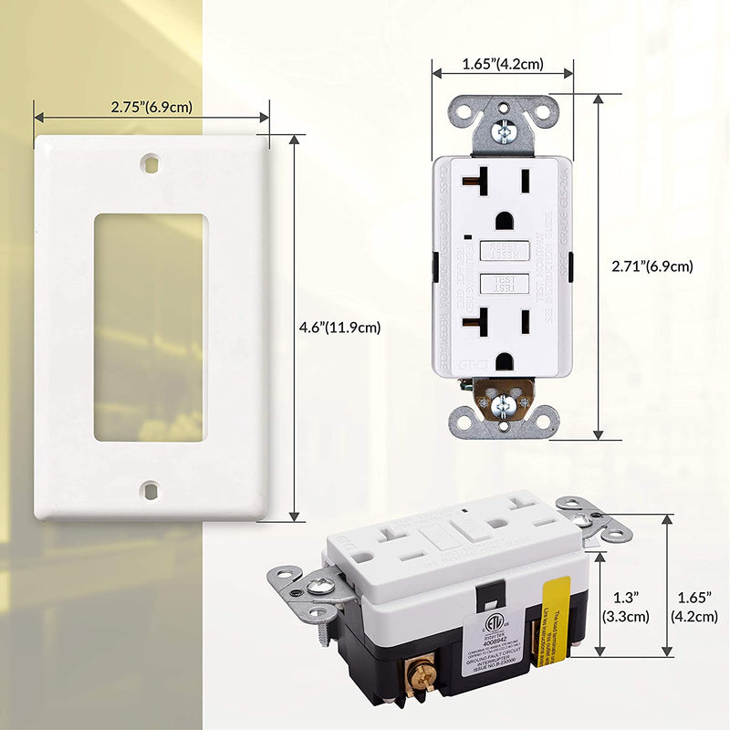 20 Amp Self-Test Tamper Resistant GFCI Outlet