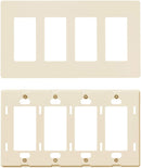 4-Gang Decorator/Rocker Screwless Wall Plate