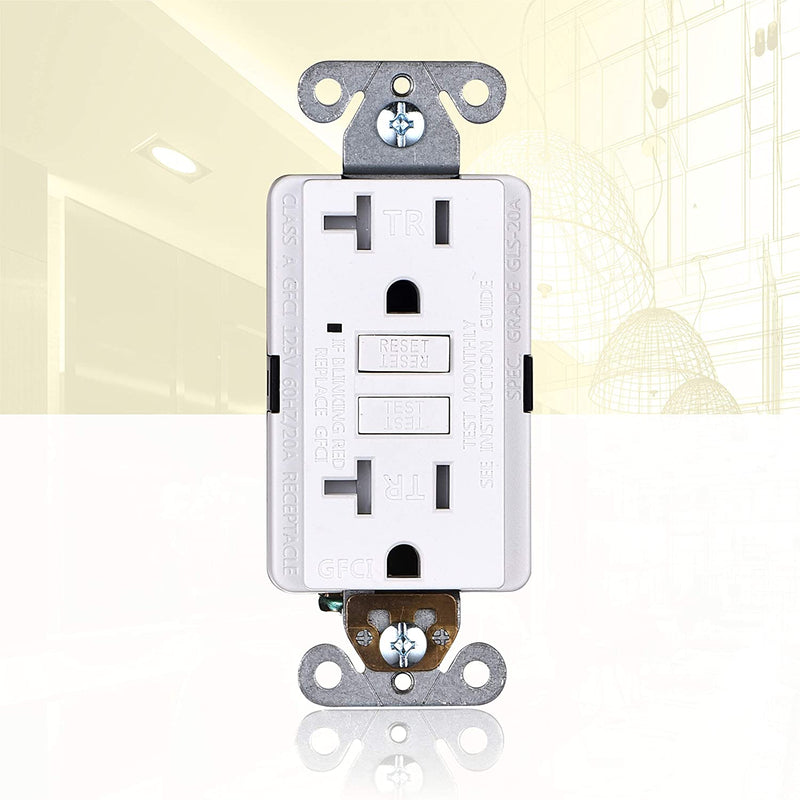 20 Amp Self-Test Tamper Resistant GFCI Outlet