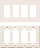 4-Gang Decorator/Rocker Screwless Wall Plate