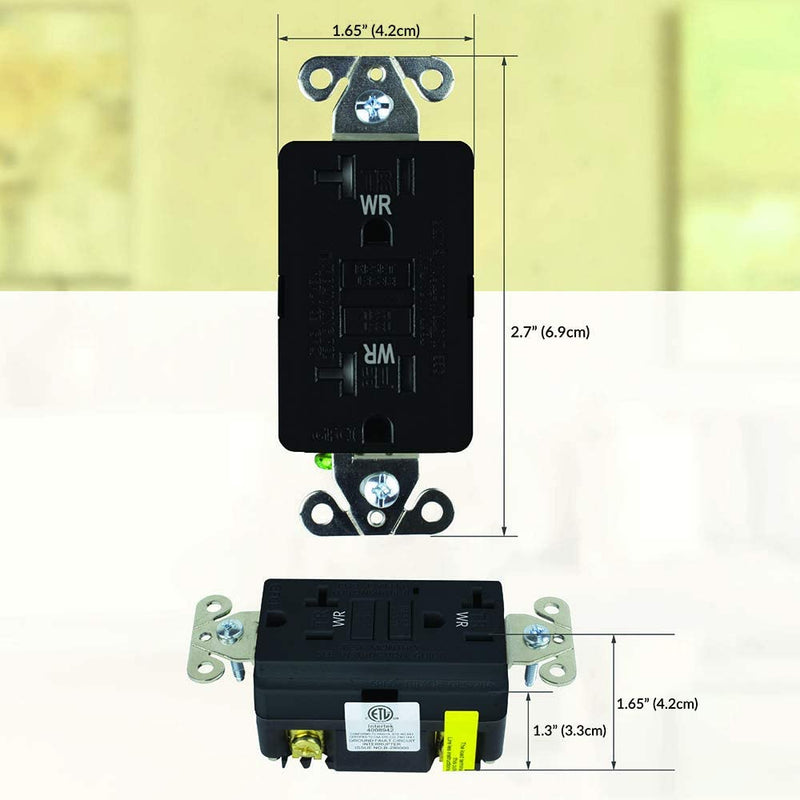 20 Amp Self-Test Tamper and Weather Resistant GFCI Outlet