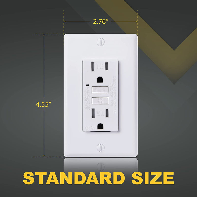 15 Amp Self-Test Tamper Resistant GFCI Outlet