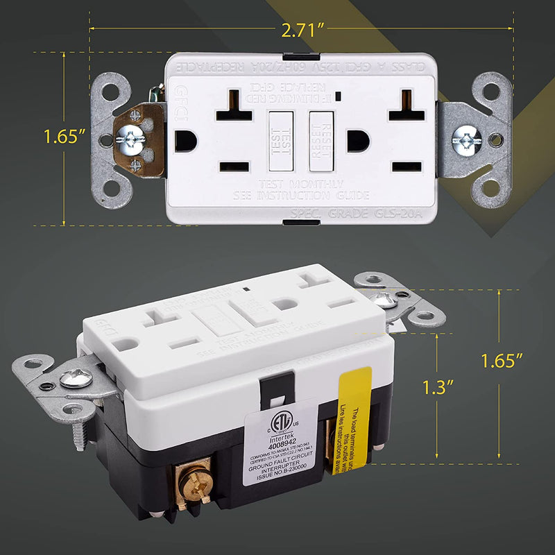 20 Amp Self-Test GFCI Outlet