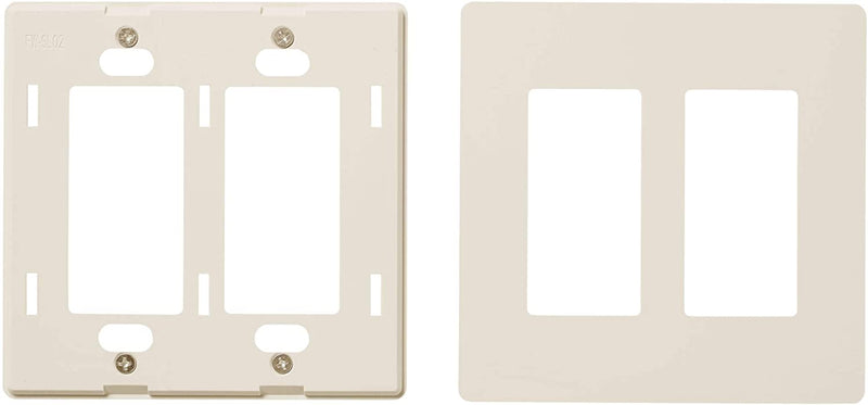 2-Gang Decorator/Rocker Screwless Wall Plate