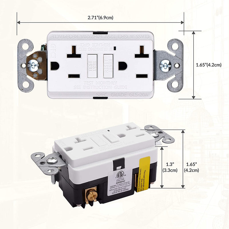 20 Amp Self-Test GFCI Outlet (3-Pack)