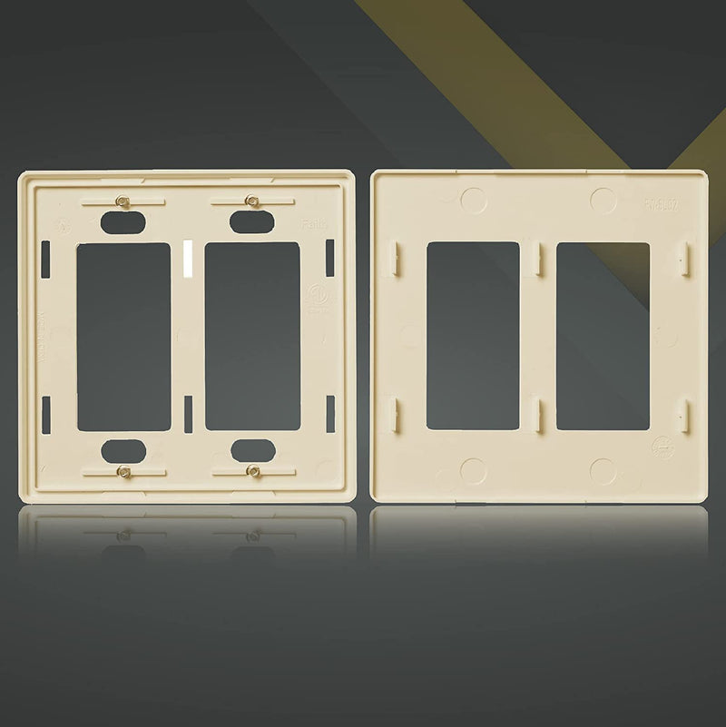 2-Gang Decorator/Rocker Screwless Wall Plate