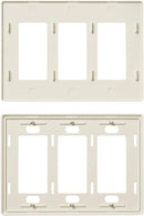 3-Gang Decorator/Rocker Screwless Wall Plate