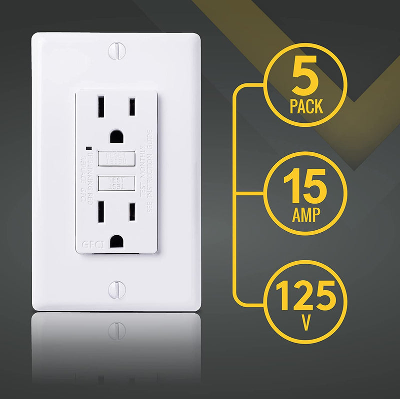 15 Amp Self-Test GFCI Outlet