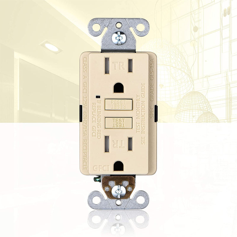 15 Amp Self-Test Tamper Resistant GFCI Outlet