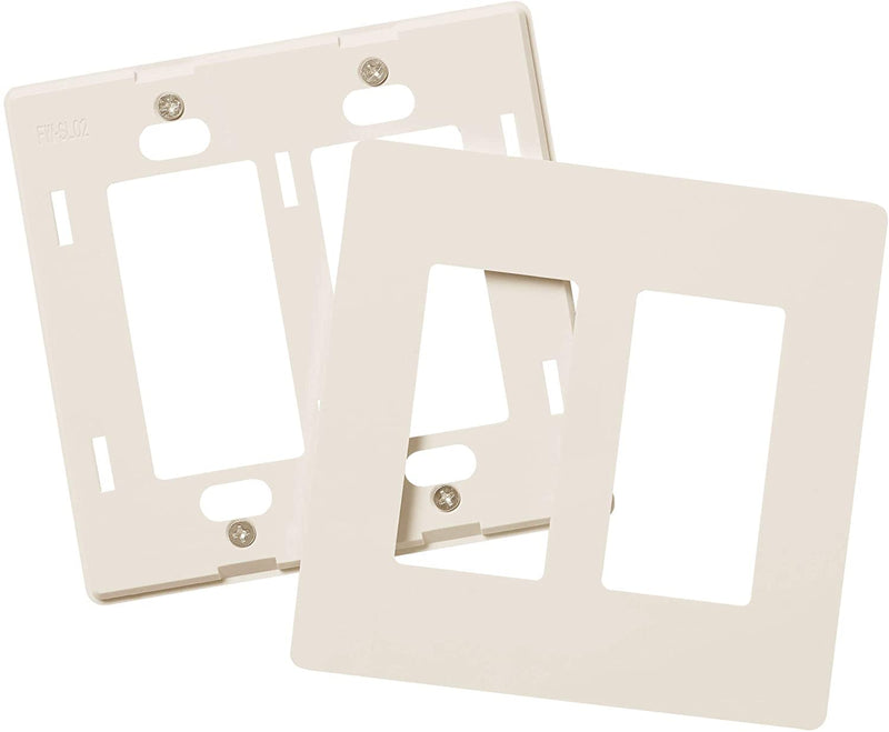 2-Gang Decorator/Rocker Screwless Wall Plate