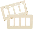 4-Gang Decorator/Rocker Screwless Wall Plate