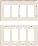 4-Gang Decorator/Rocker Screwless Wall Plate