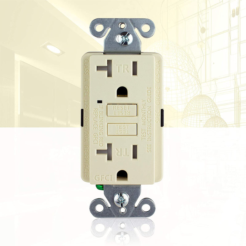 20 Amp Self-Test Tamper Resistant GFCI Outlet