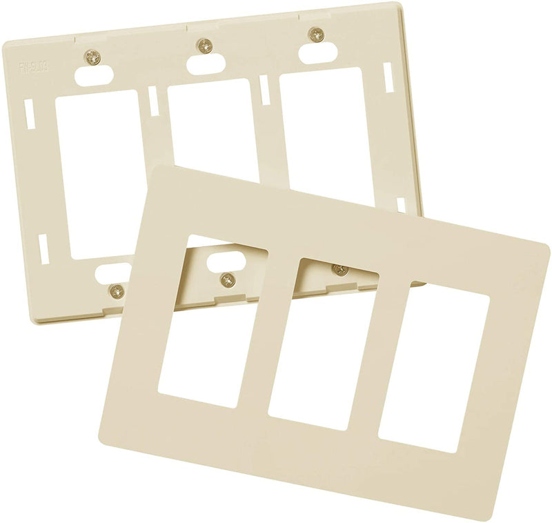 3-Gang Decorator/Rocker Screwless Wall Plate