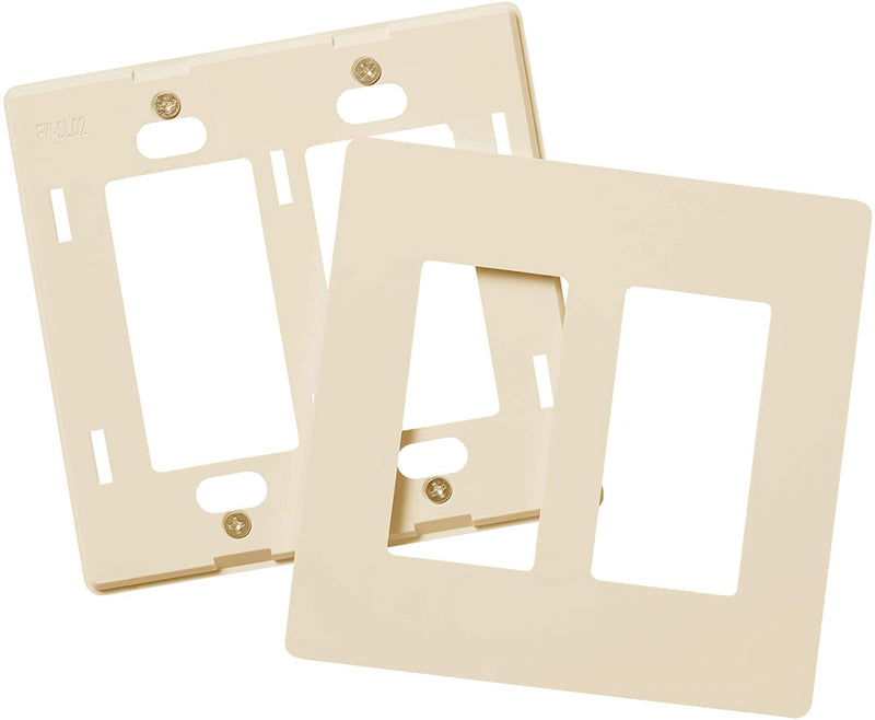 2-Gang Decorator/Rocker Screwless Wall Plate